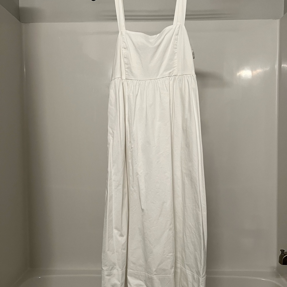 White midi dress